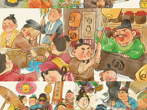 这个国风绘本画风太好看了吧