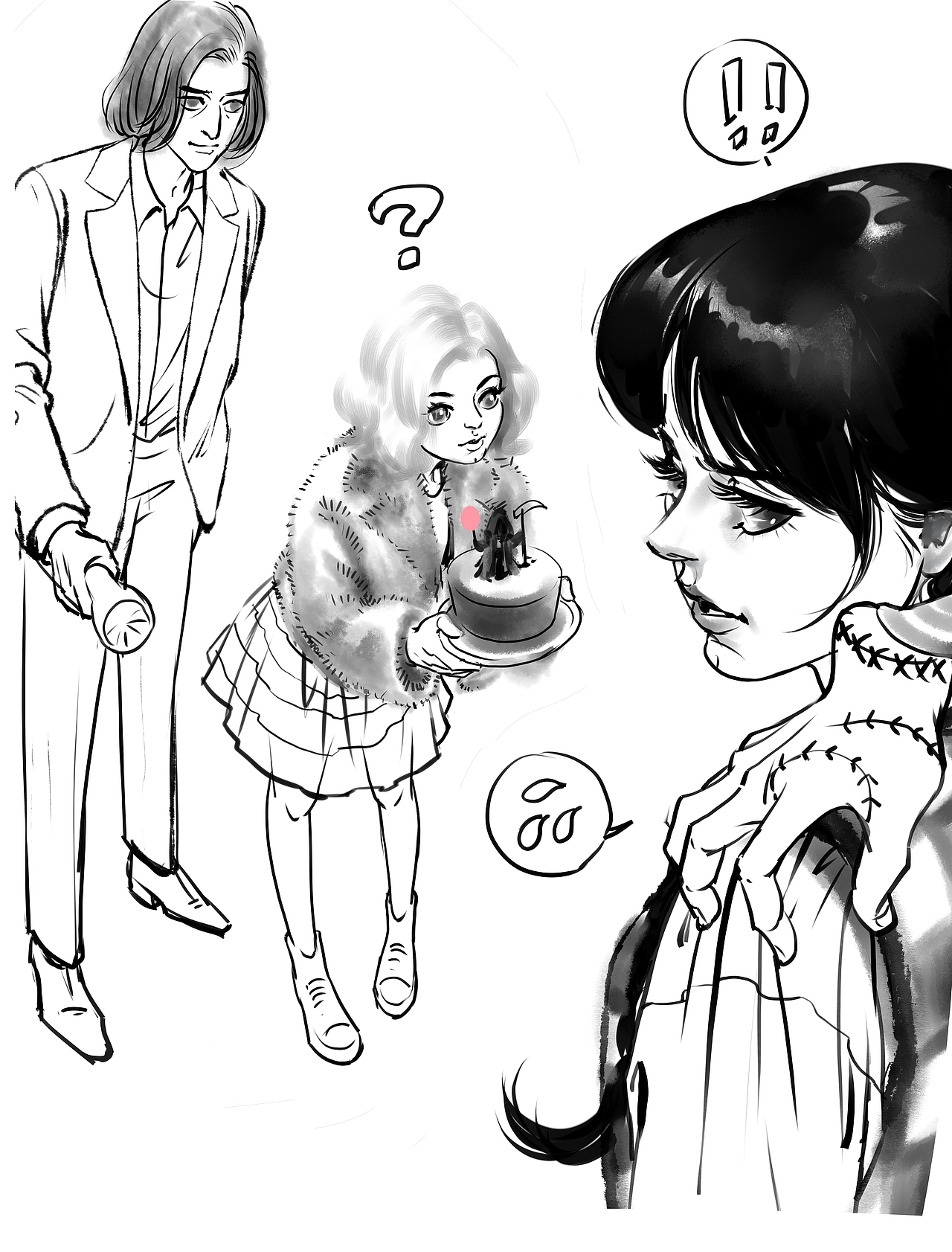 最近画的那些¨Wednesday¨（图ZMzI1OTU2NDM2） - 创作习作 - 站酷设计师DesignerLu原创素材 - 站酷ZCOOL