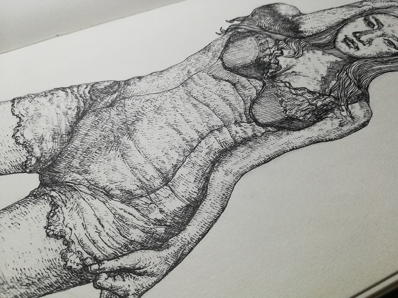 20180729速写素描美女半身像（图ZMTIzMjIxMTIw） - 绘画 - 站酷设计师超级大反派原创素材 - 站酷ZCOOL