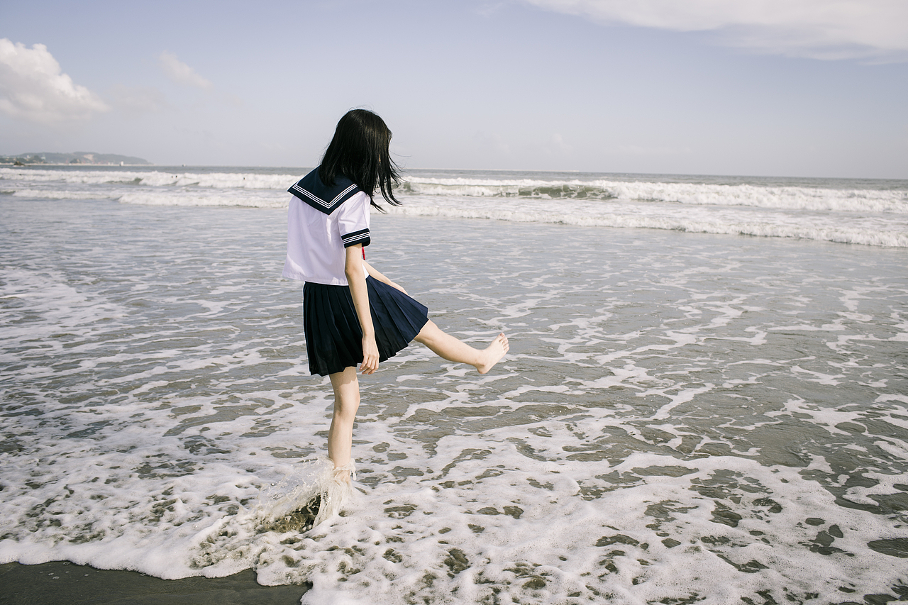 没有带T2来海边