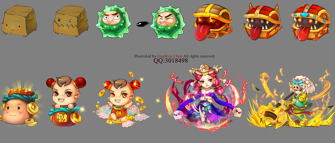 手游项目:西游题材原画设定