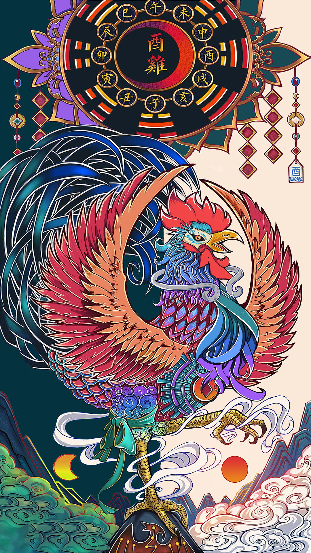 插画 国潮