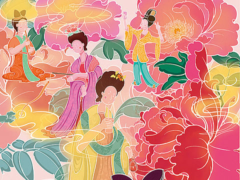 “洛博四季”主题插画设计