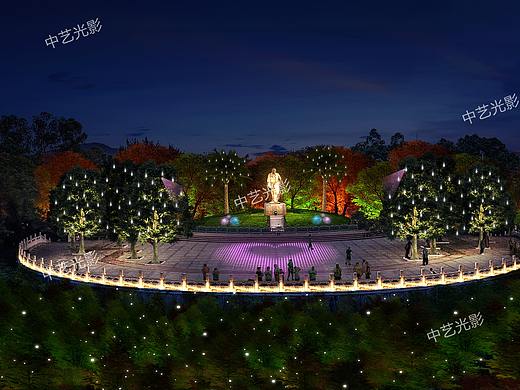 中艺光影|园林灯光艺术效果,园林灯光展示高清图灯光