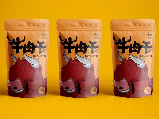 表情贱贱的牛肉干包装。。牛的眼神。。。