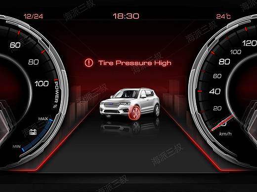 汽车全液晶仪表、主机中控HMI（UI） 002