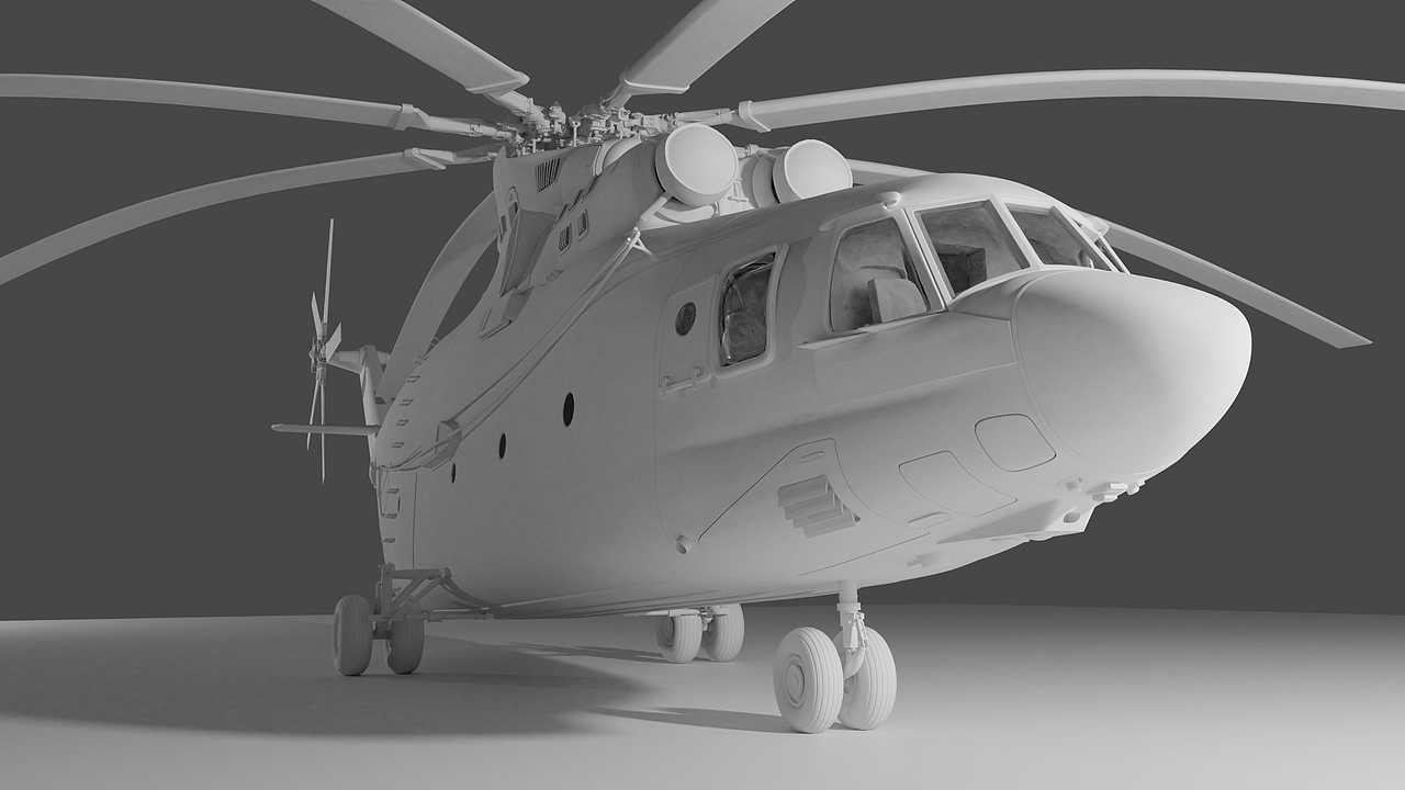 "MI-26直升机" 3D高细节模型 附带插画和制做过程（图ZMjg2NzM3ODUy） - 动画/影视 - 站酷设计师小梦魇33原创素材 - 站酷ZCOOL