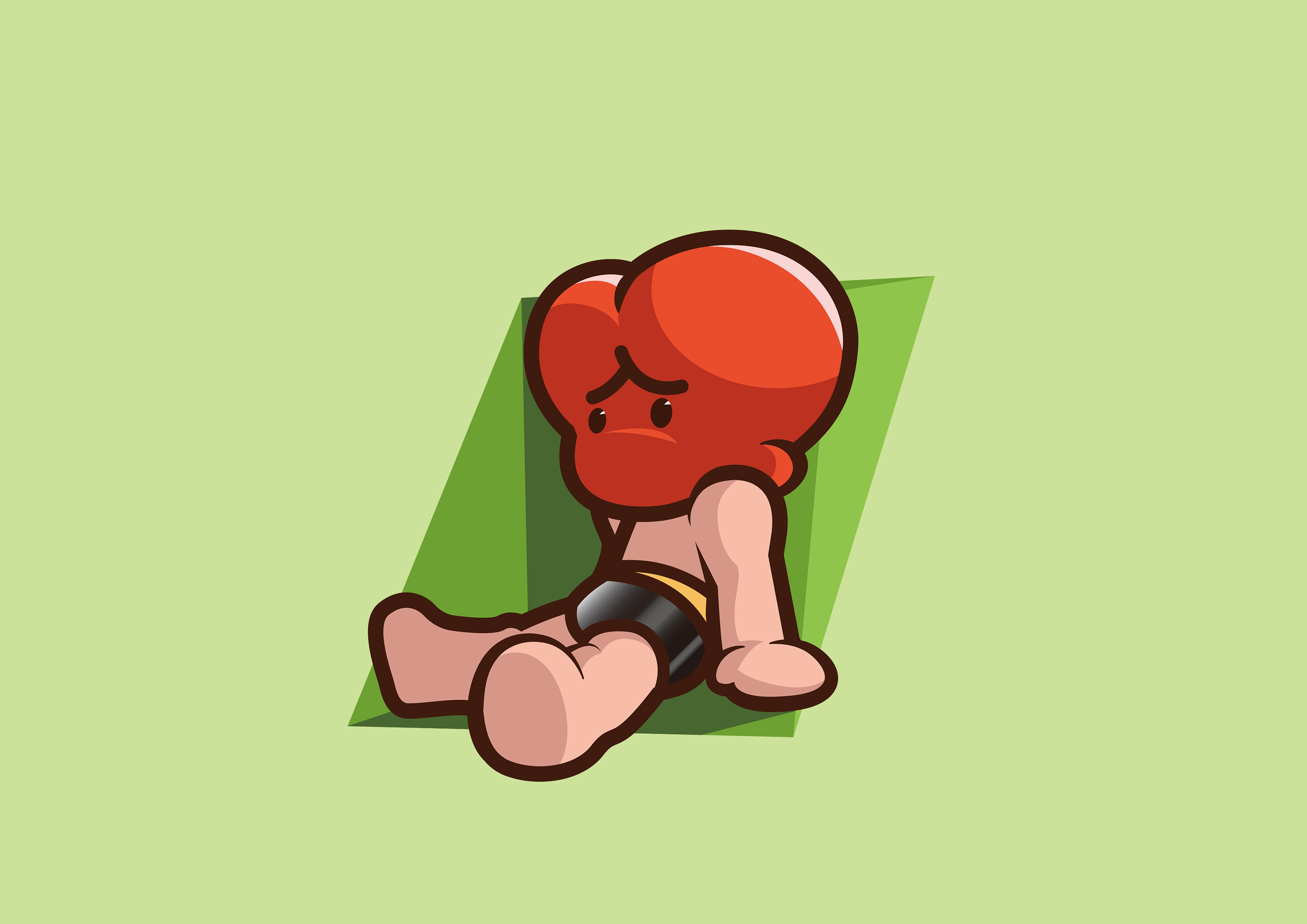 忧郁的桃tao|插画|涂鸦/潮流|爬墙上树的树枝 - 原创作品 - 站酷