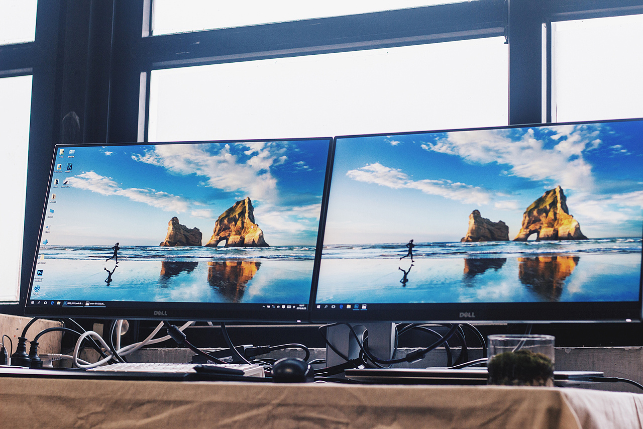 dell2414h双屏显示工作站