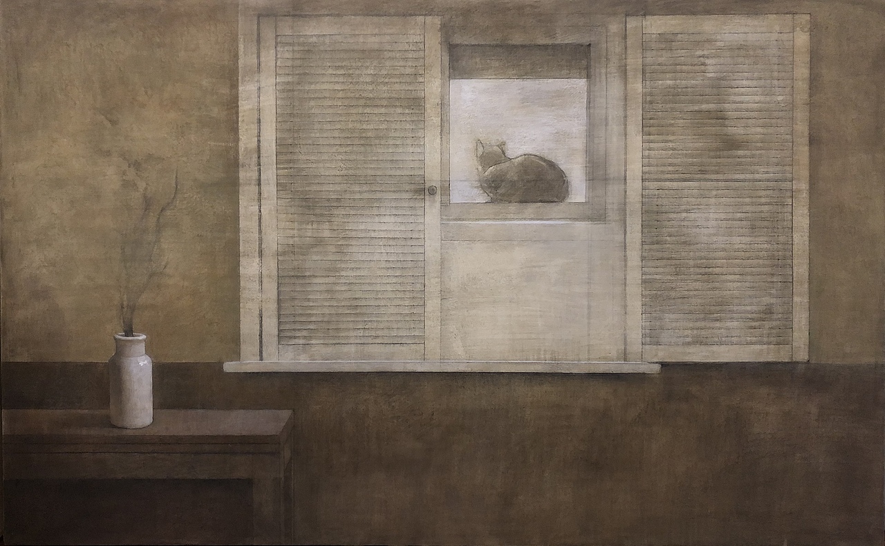 《猫与窗》（图ZMTkwODQ0MTgw） - 绘画 - 站酷设计师何石磊Leo原创素材 - 站酷ZCOOL