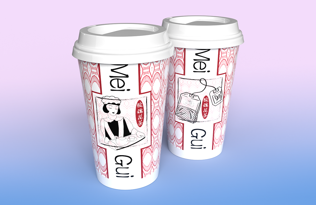 玫瑰花茶蛋糕礼盒类产品包装设计（3D效果图）（图ZMjU4ODc3MDM2） - 产品 - 站酷设计师秋裤大宅狼原创素材 - 站酷ZCOOL