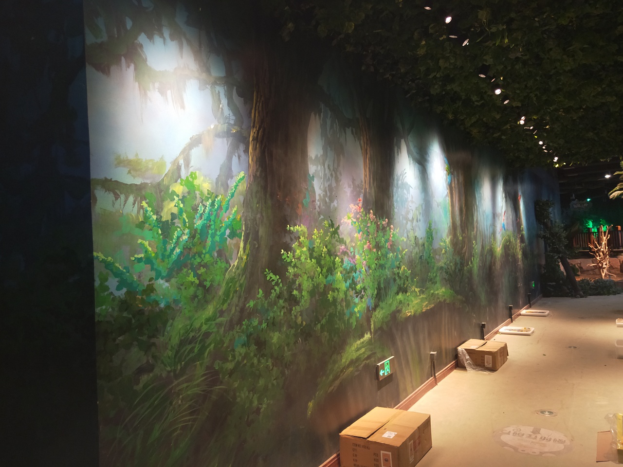 热带雨林墙绘 墙绘 石家庄墙绘 手工绘制 河北墙绘 壁