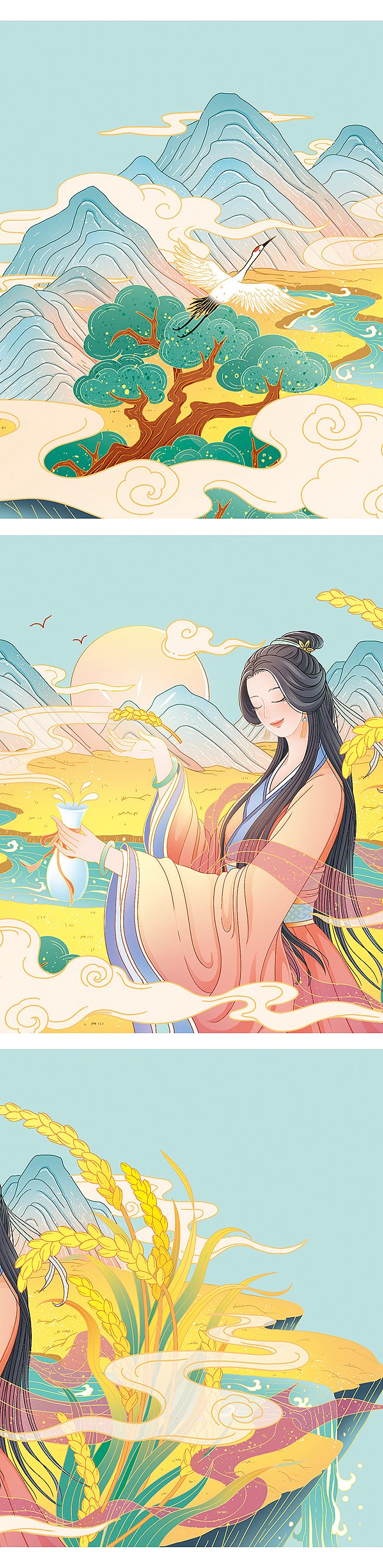 米酒品牌包装插画案例（图ZMTkyNjMzMzU2） - 商业插画 - 站酷设计师虎妞666原创素材 - 站酷ZCOOL