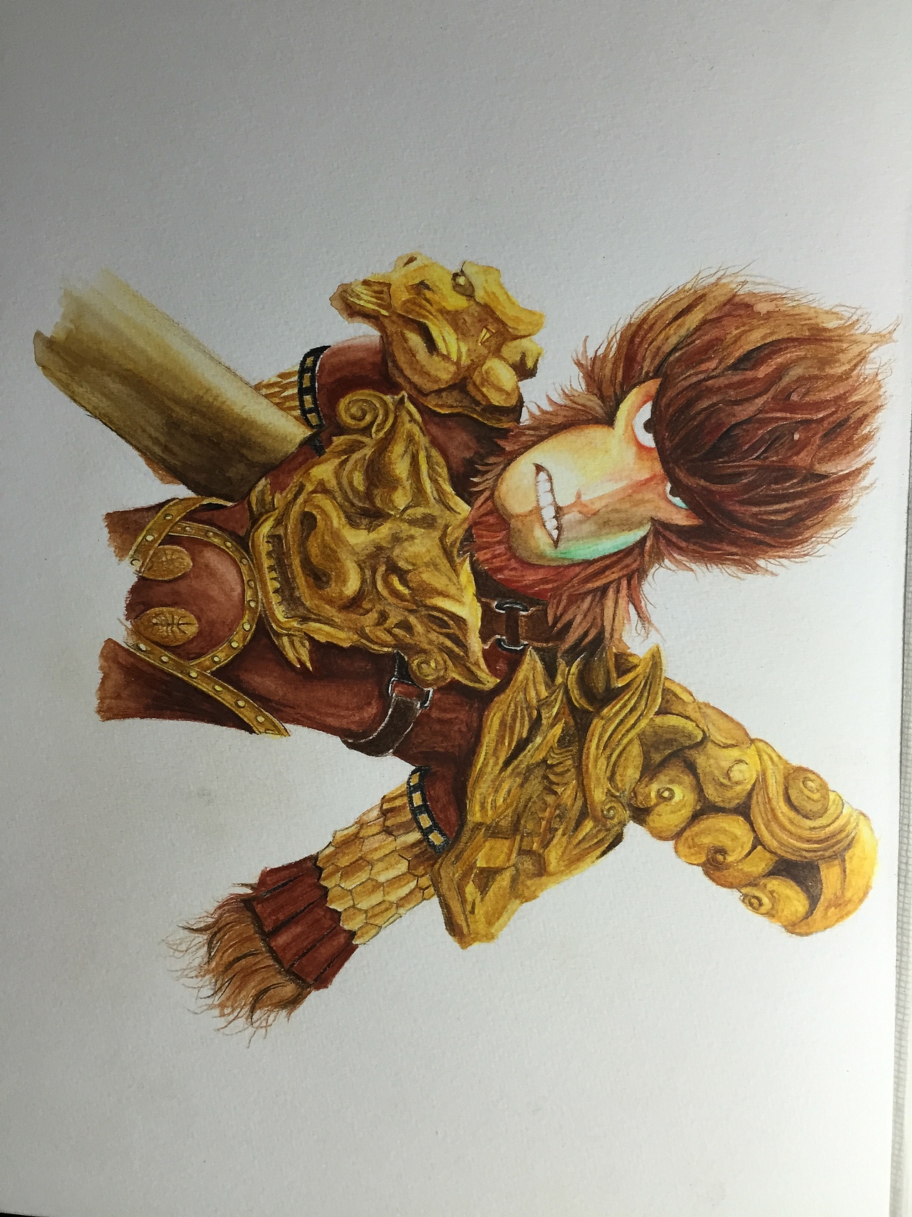 大圣歸來(lái)彩鉛教程（圖ZMzY2MzU3MzY=） - 創(chuàng)作習(xí)作 - 站酷設(shè)計(jì)師乾博凱文創(chuàng)原創(chuàng)素材 - 站酷ZCOOL