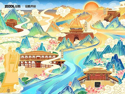 秦皇岛·山海关（个人主页-ZNjQ0NjcxODg=） - 艺术插画 - 站酷设计师发光的坚果原创素材 - 站酷ZCOOL