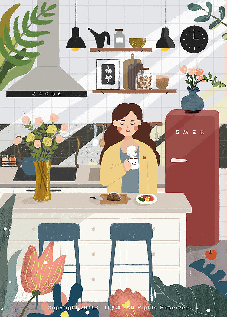 花间集 の慢生活(一)|插画|商业插画|陈然chera_原创作品-站酷(zcool)