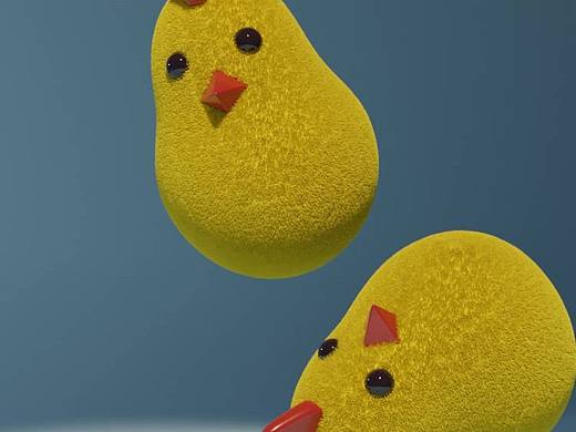 blender 小练习 小鸡跟小兔子