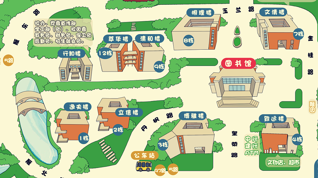 校园地图扁平化应用