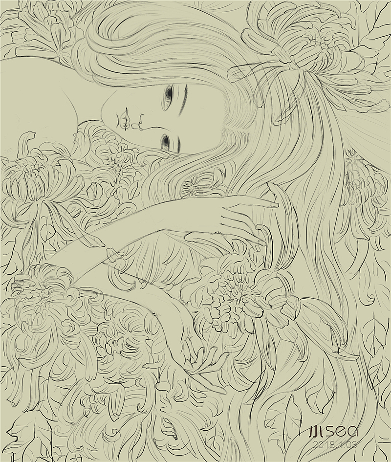 菊花仙子|插画|创作习作|小sea小sea_原创作品-站酷(zcool)