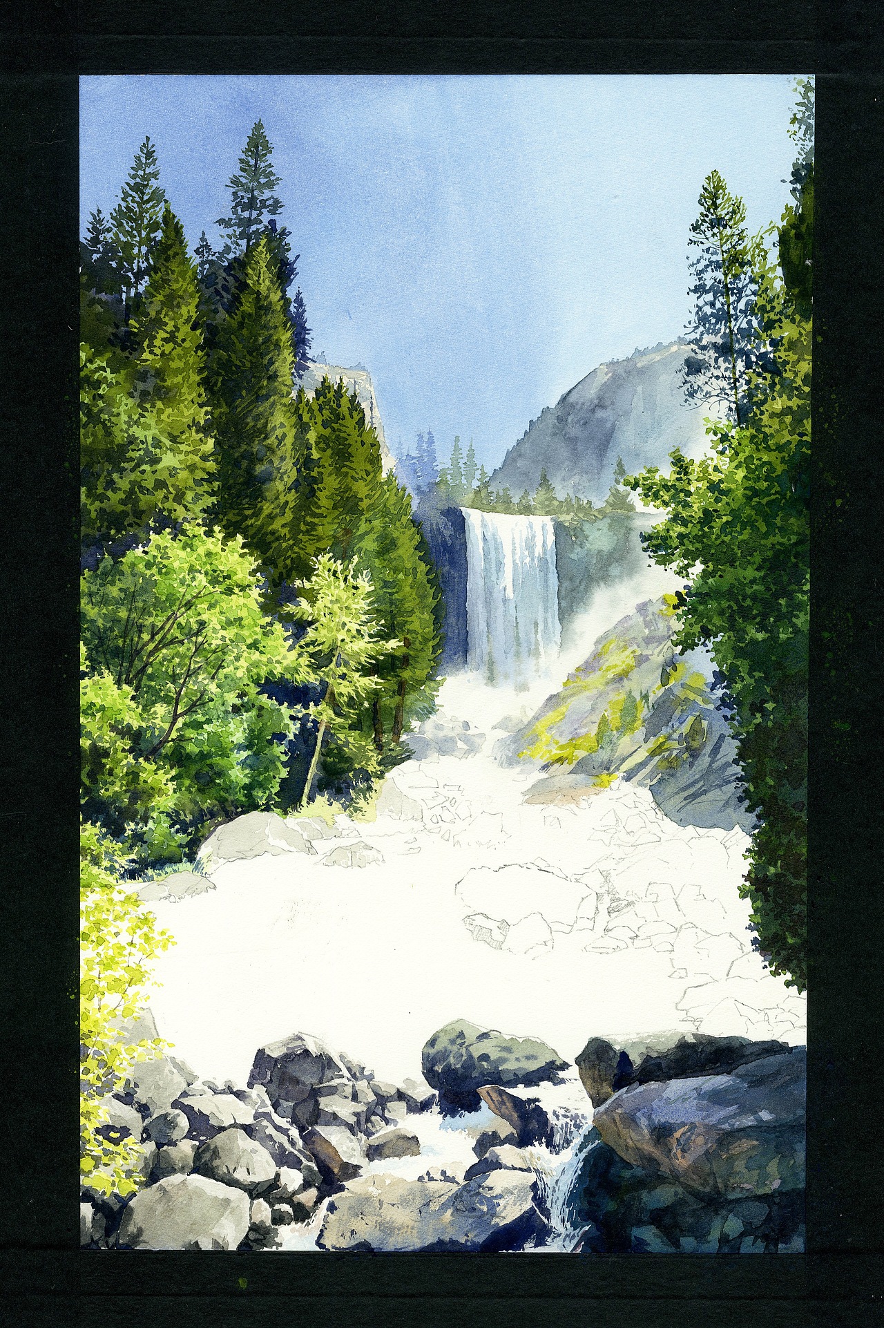 【水彩风景】步骤图