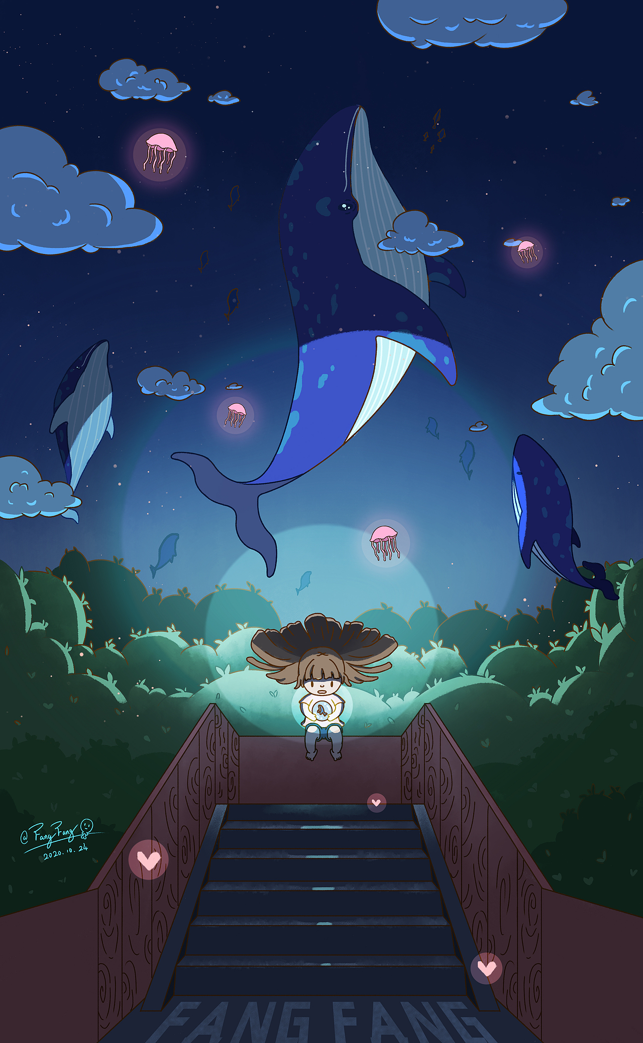 鲸鱼星空（图ZMjI5NjIwMTIw） - 商业插画 - 站酷设计师鸡肶芳芳原创素材 - 站酷ZCOOL