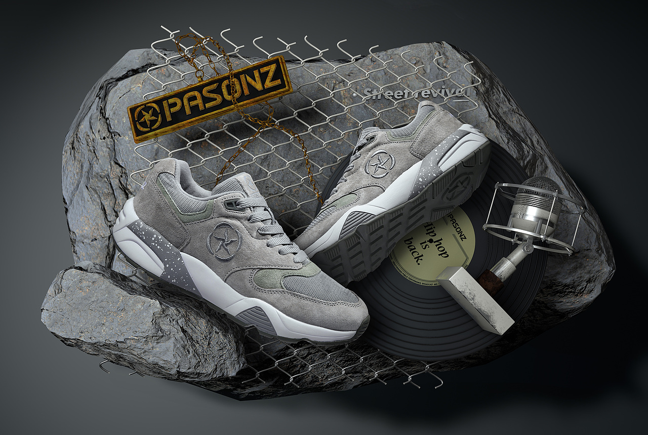 月度更新-3D鞋KV ,pop（圖ZMTQxNTE4NDA0） - 海報(bào) - 站酷設(shè)計(jì)師小時(shí)候可土了原創(chuàng)素材 - 站酷ZCOOL