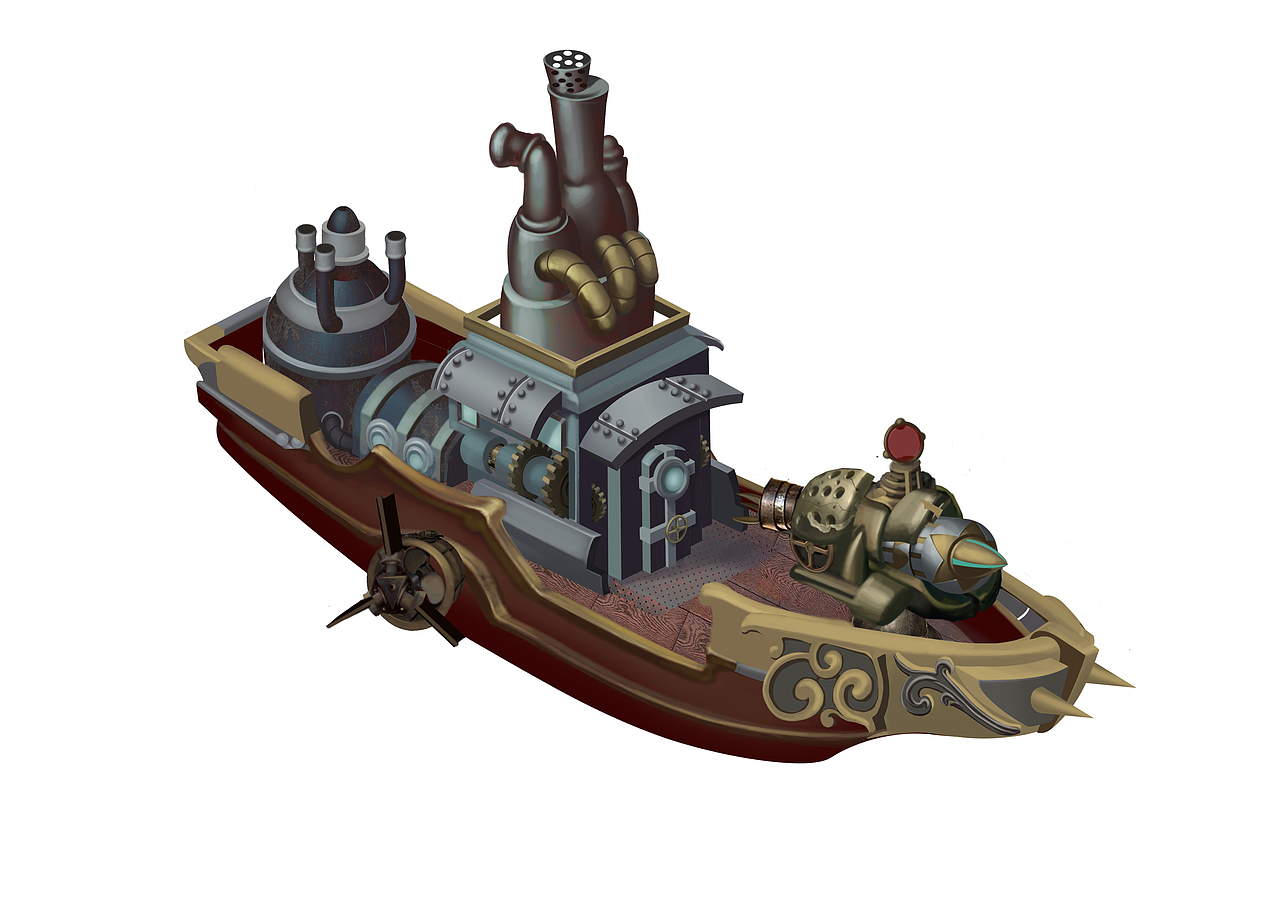 蒸汽朋克风船只概念设计