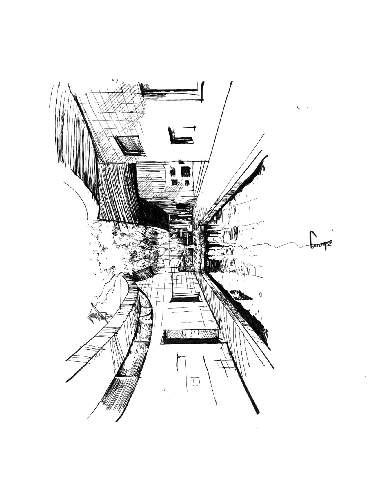 【板绘】王澍三合宅