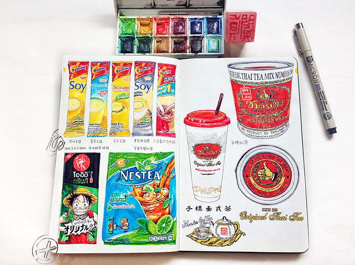 【This is Thailand】泰国手绘游记插画(图ZNDg3NDY4NDA=) - 商业插画 - 站酷设计师阗真原创素材 - 站酷ZCOOL