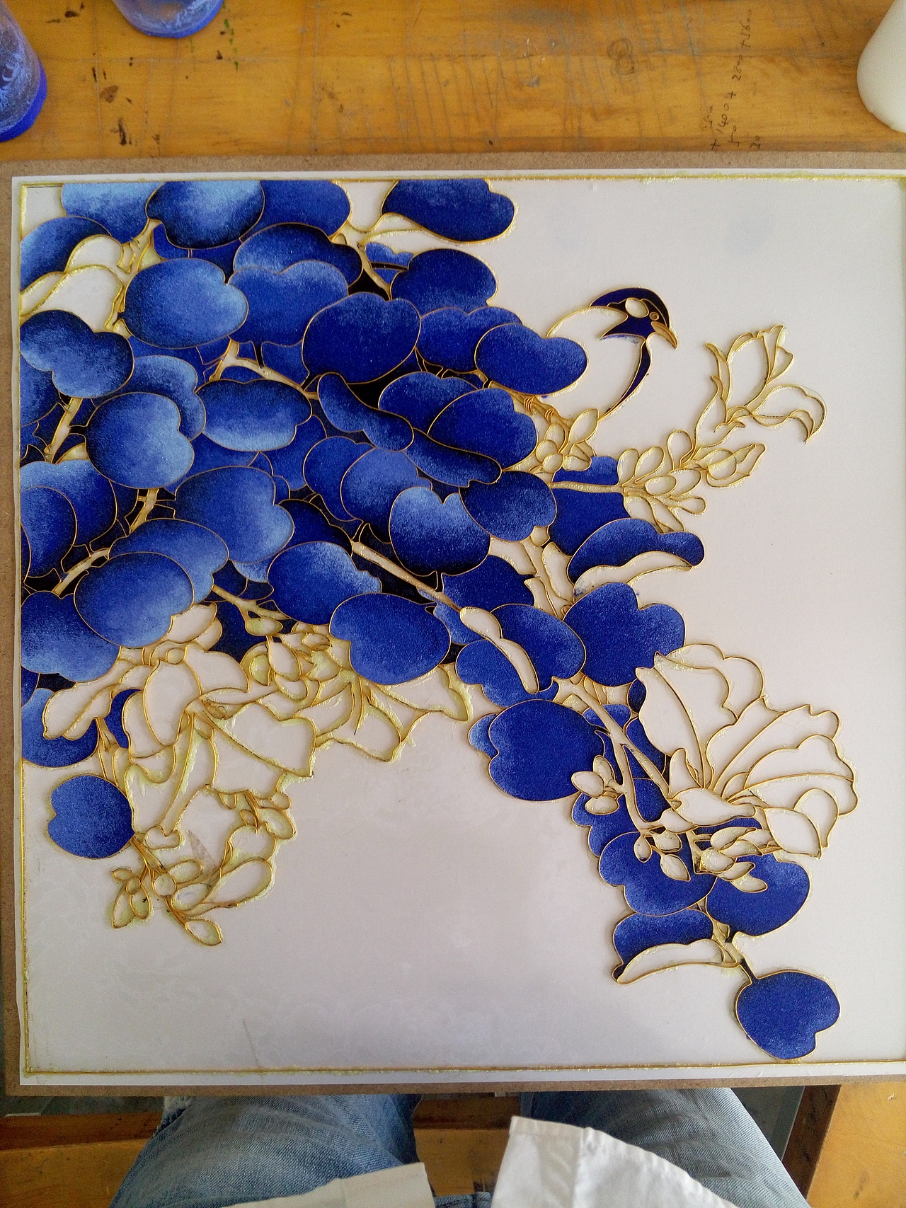 画景泰蓝金丝彩釉沙画作品信息创作时间2016/10/12undefined掐丝珐琅0