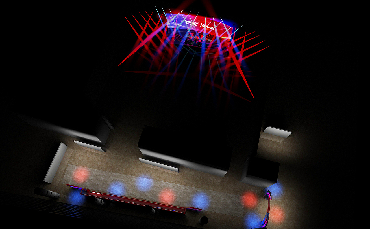 阳光城活动舞美布局设计3D效果图