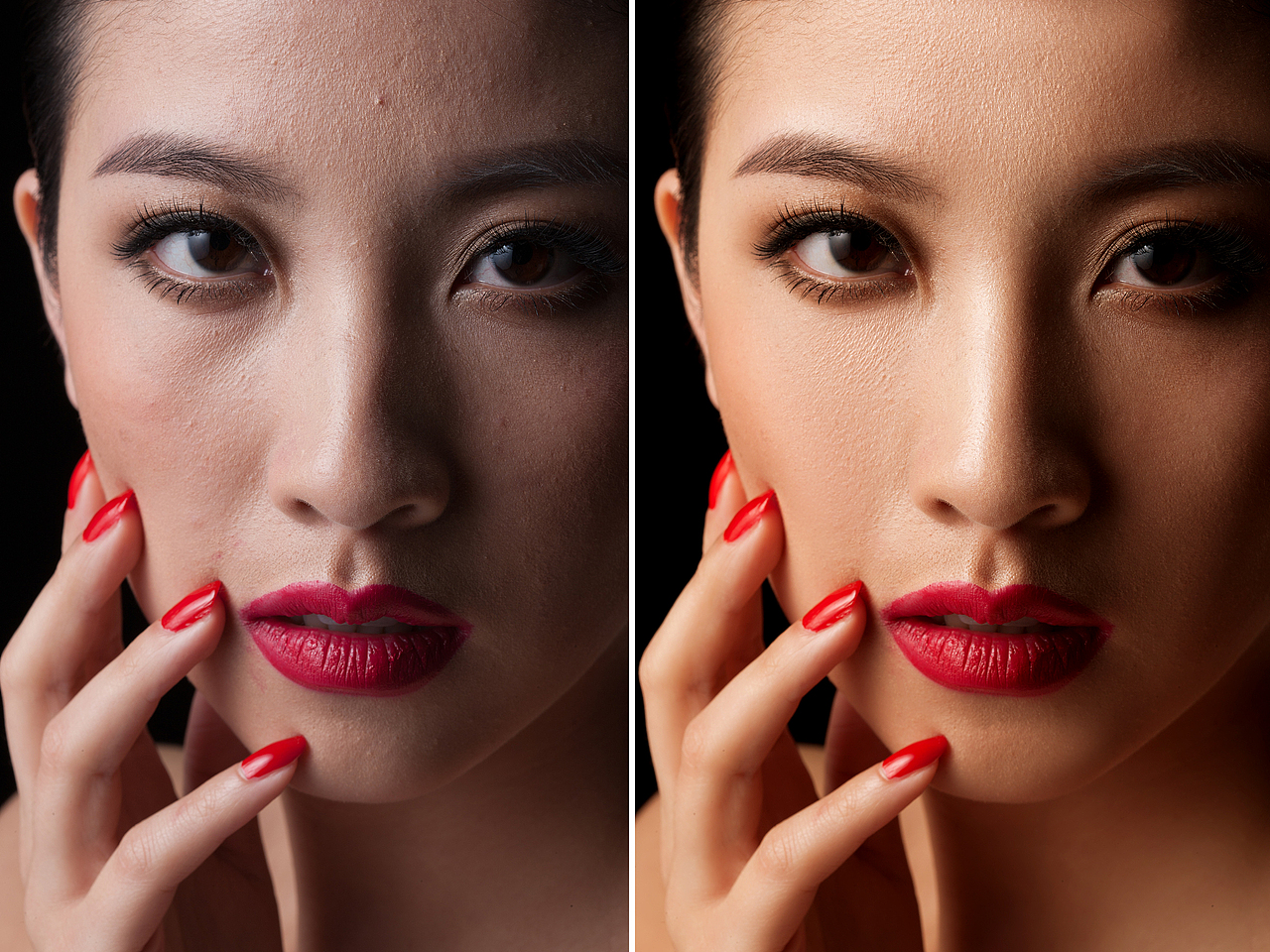 人像修图练习-图片借用站酷朋友的