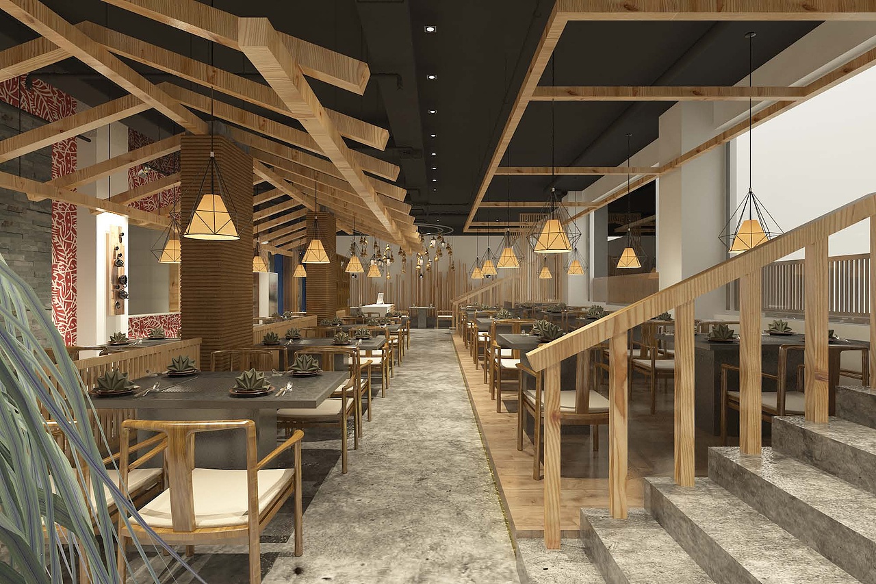 韩国料理餐厅室内设计