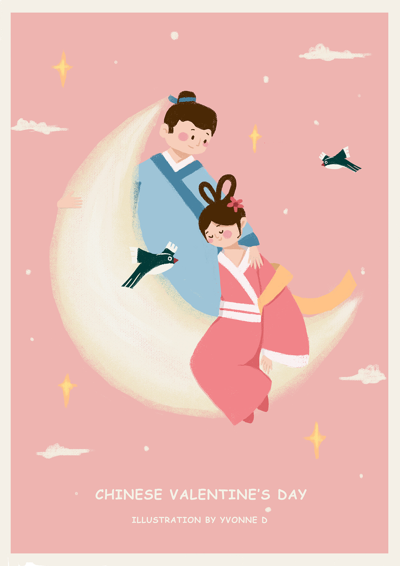 七夕的牛郎织女|插画|商业插画|麻辣小香菇 - 原创作品 - 站酷 (zcool