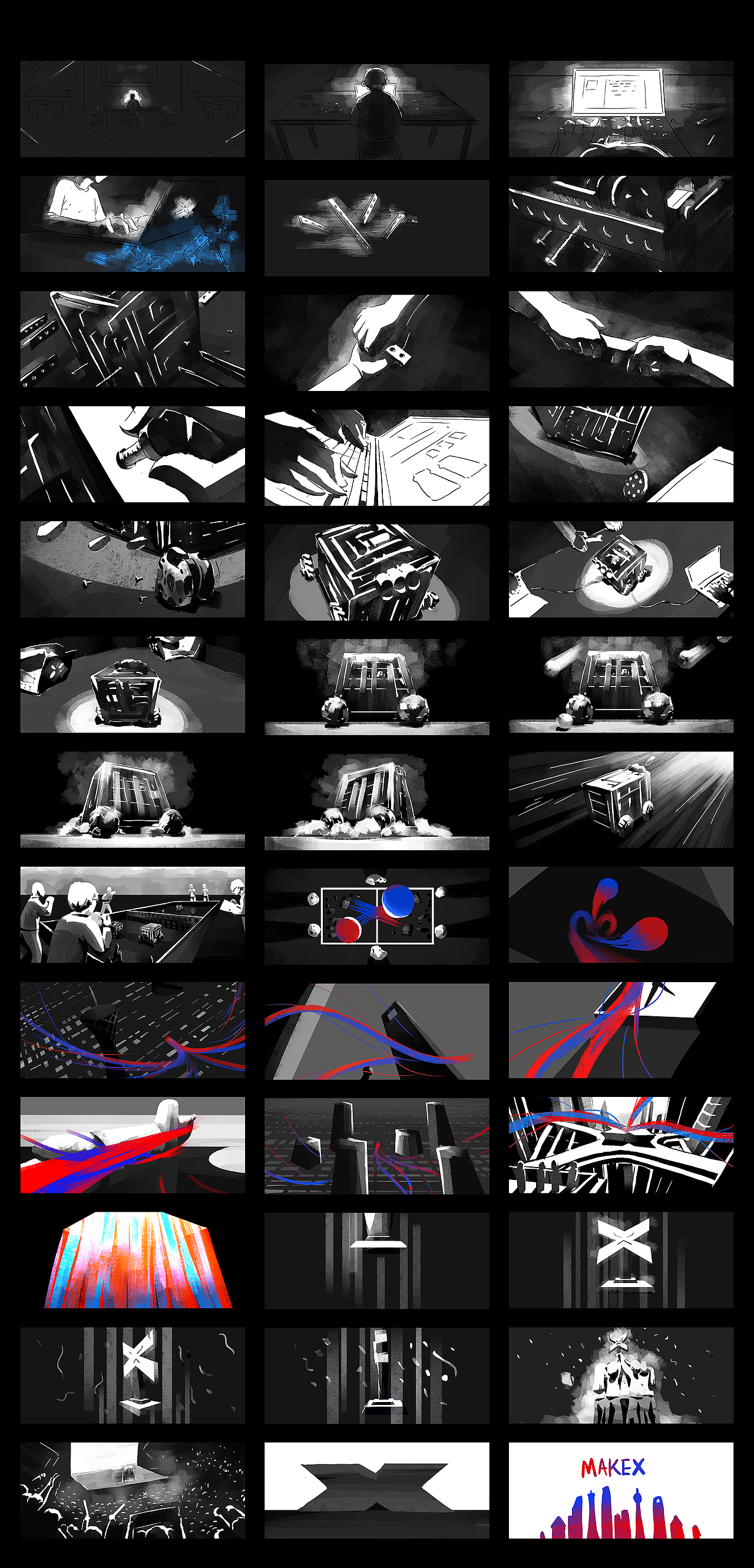 MakeX荣誉之路CG 故事板分镜 静帧 StoryBoard 2019