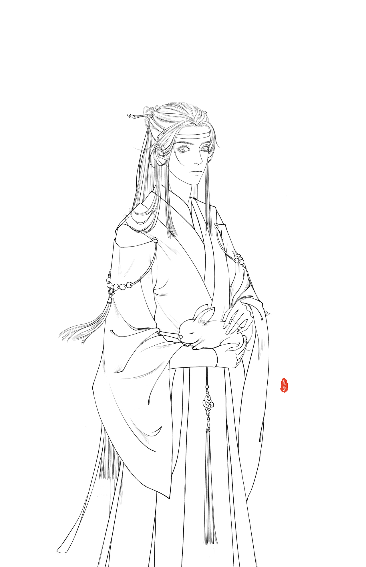 举报3分享原创作品插画创作习作魔道祖师蓝忘机古风灼