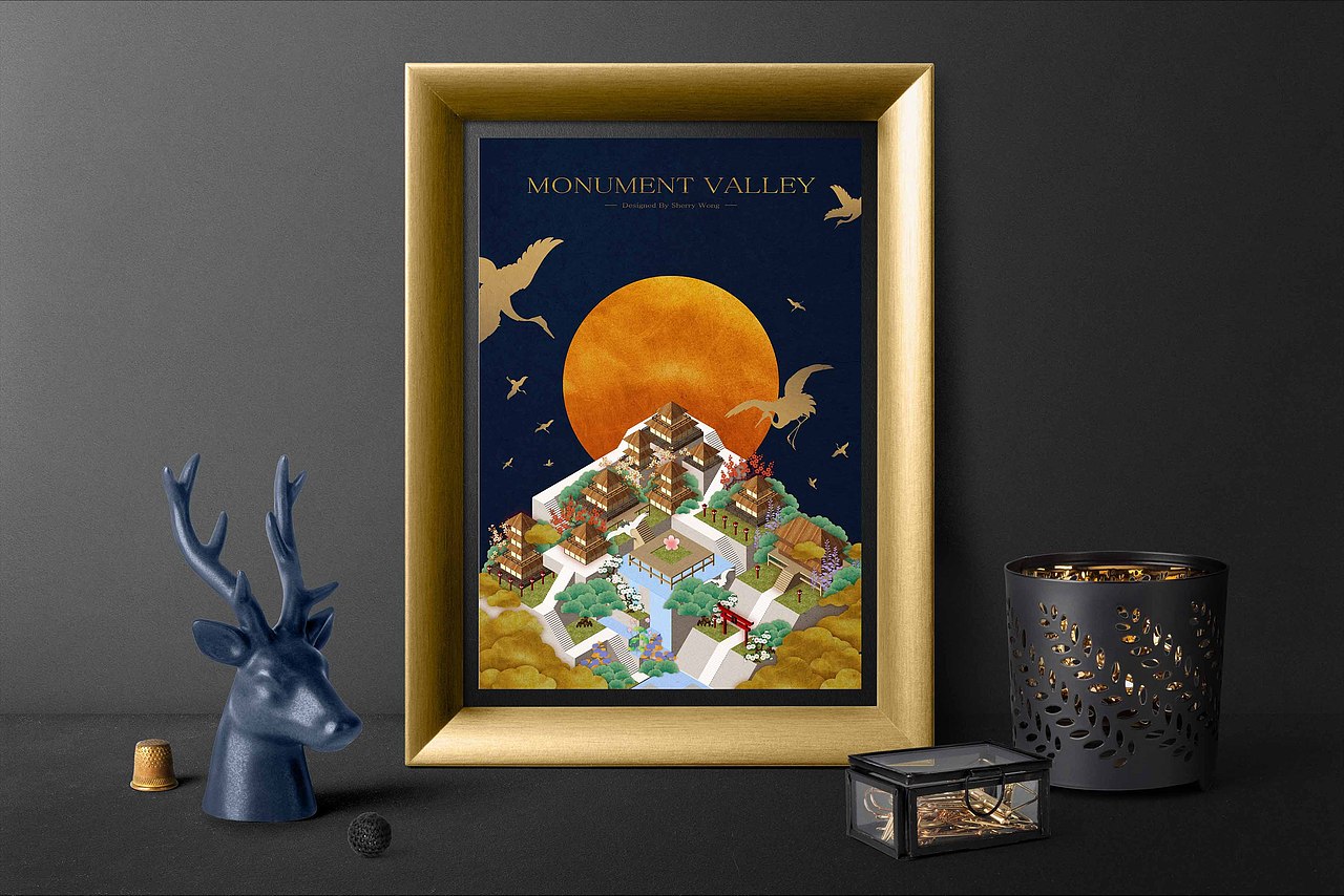 Monument Valley（图ZOTY3NTQ5NTI=） - 商业插画 - 站酷设计师眠眠原创素材 - 站酷ZCOOL