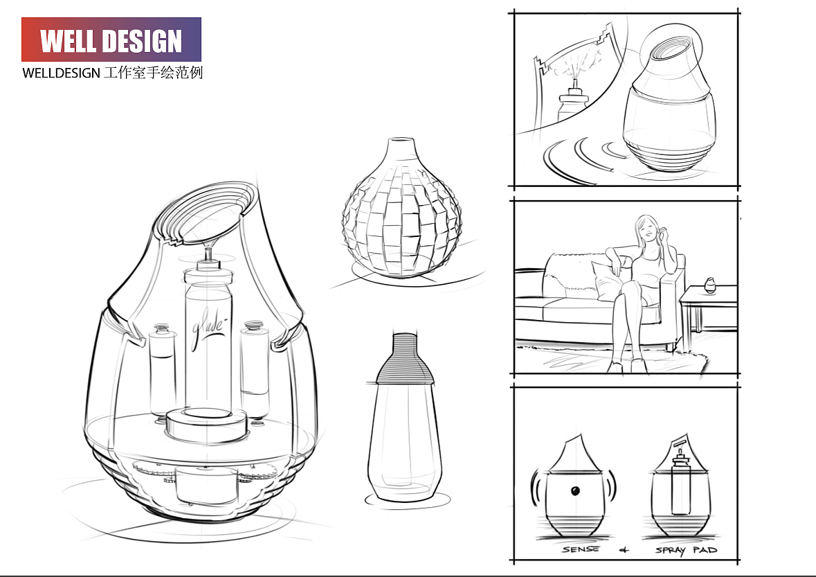 工业设计手绘（图ZOTg0OTgxODg=） - 其他工业/产品 - 站酷设计师WellDesignStudio原创素材 - 站酷ZCOOL