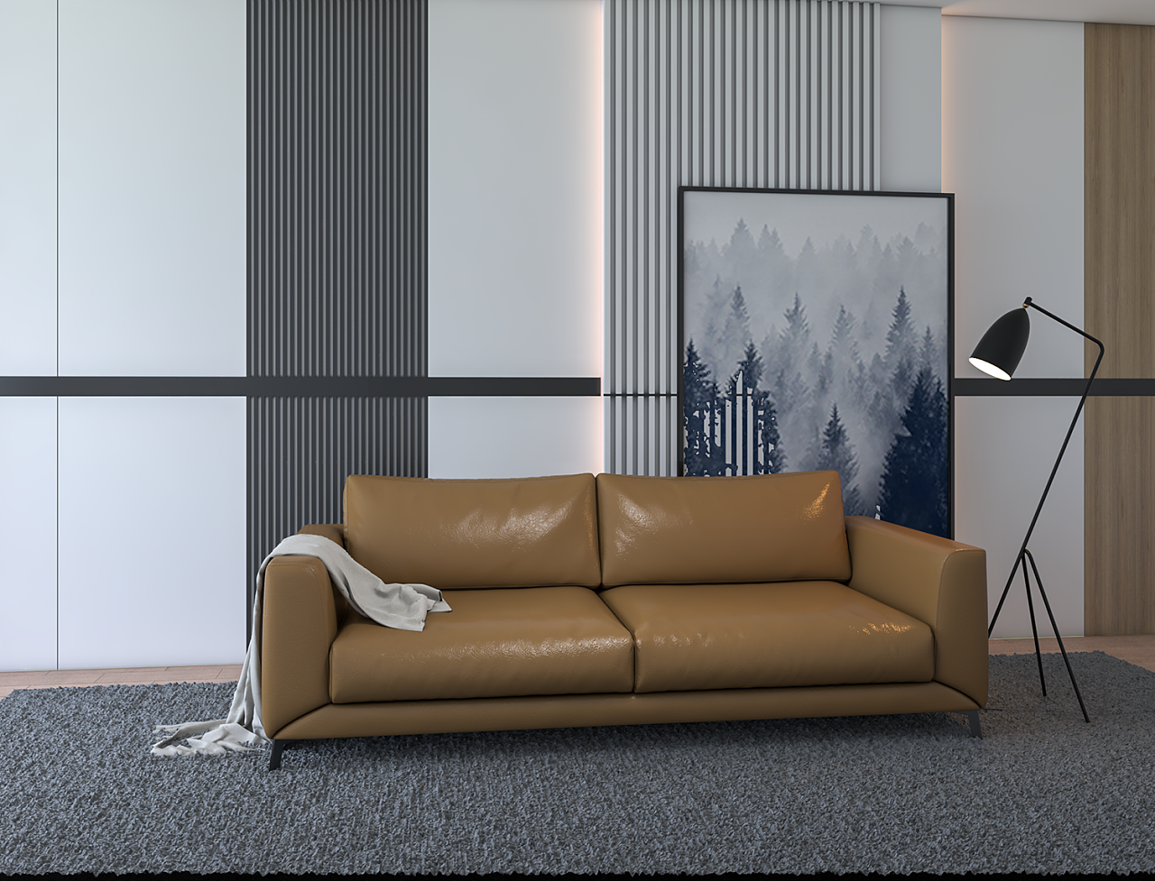 沙发渲染练习|三维|场景|whhang - 原创作品 - 站酷 (zcool)