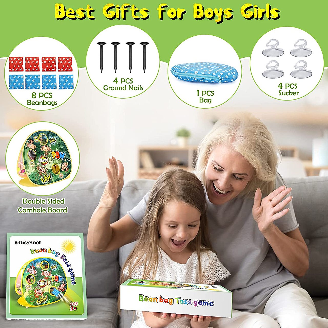 亚马逊 男孩和女孩的抛豆袋游戏