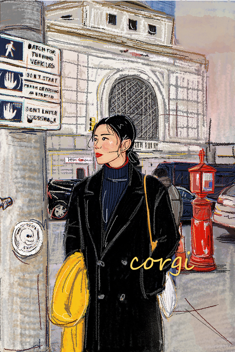 街角～（图ZMTM2MzE1NzQ0） - 商业插画 - 站酷设计师插画小柯基原创素材 - 站酷ZCOOL