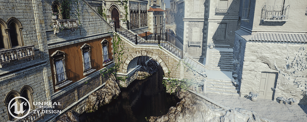 ZY-DESIGN UE4场景# Italy Water City（图ZOTYyNjE2Njg=） - 场景 - 站酷设计师TendernessHy原创素材 - 站酷ZCOOL
