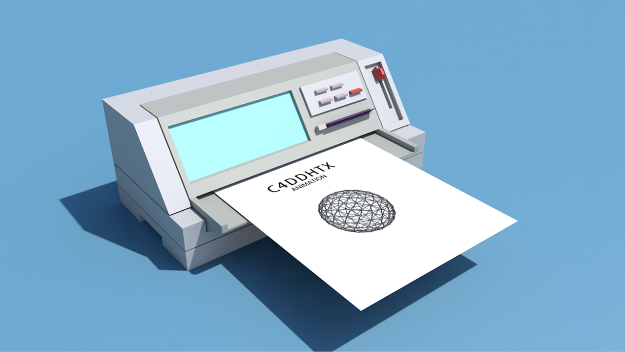 C4D、AE制作打印机小动画