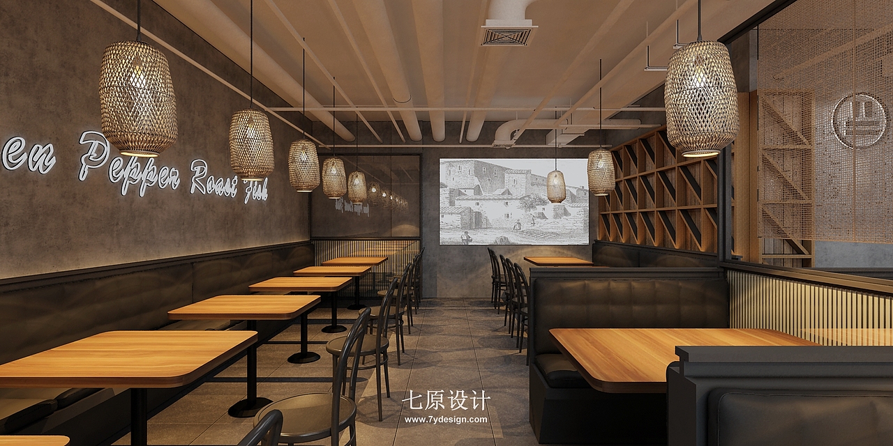 半天妖淄博店_烧烤店设计_七原设计（图ZMTc2ODAxODA0） - 家装设计 - 站酷设计师七原设计原创素材 - 站酷ZCOOL