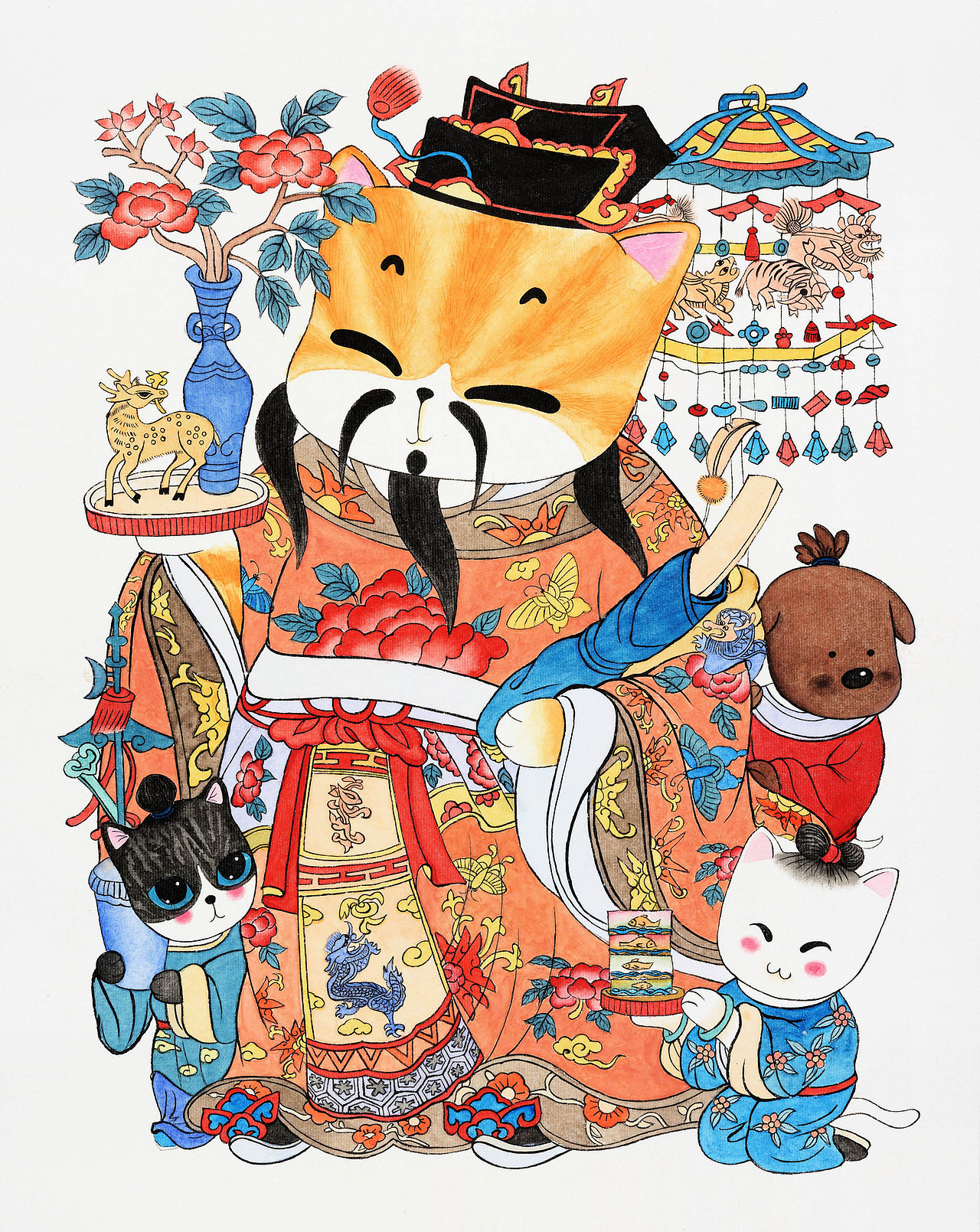 喵肥家旺卡通年画合集（图ZMjMzNjkxOTg4） - 艺术插画 - 站酷设计师歪理猫原创素材 - 站酷ZCOOL