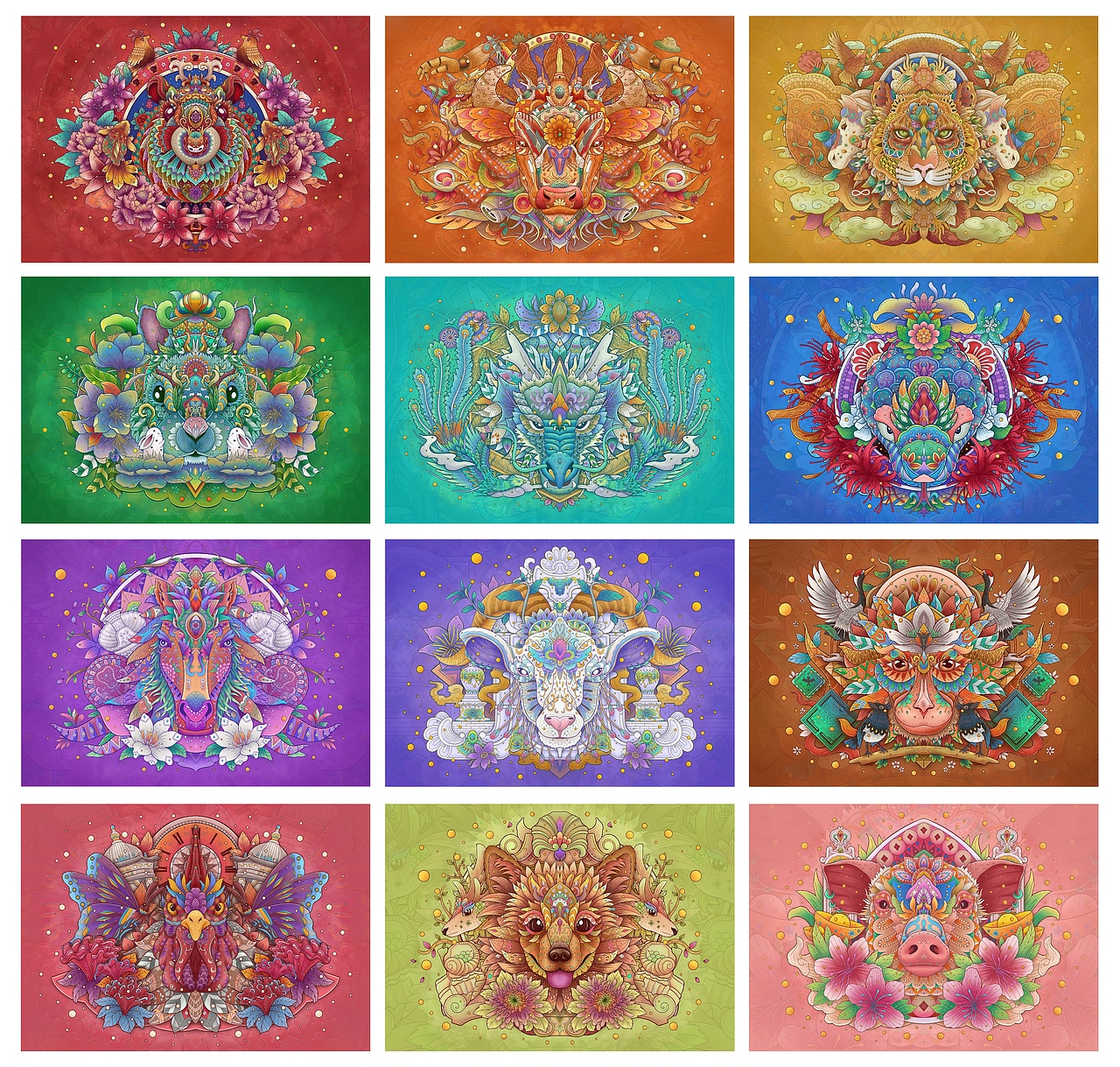 十二兽首商业插画项目案例(图ZMjgwNjUyMzcy) - 商业插画 - 站酷设计师seed_原创素材 - 站酷ZCOOL