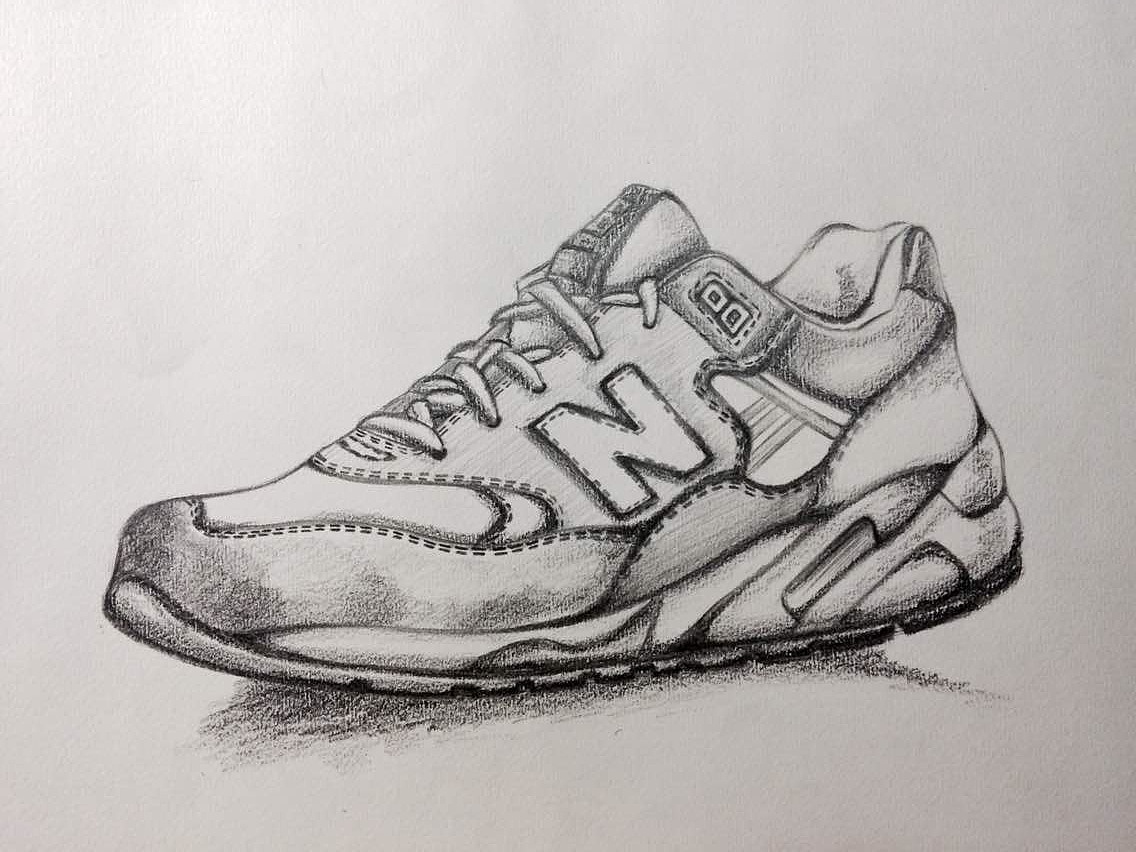 自己的nb鞋写生