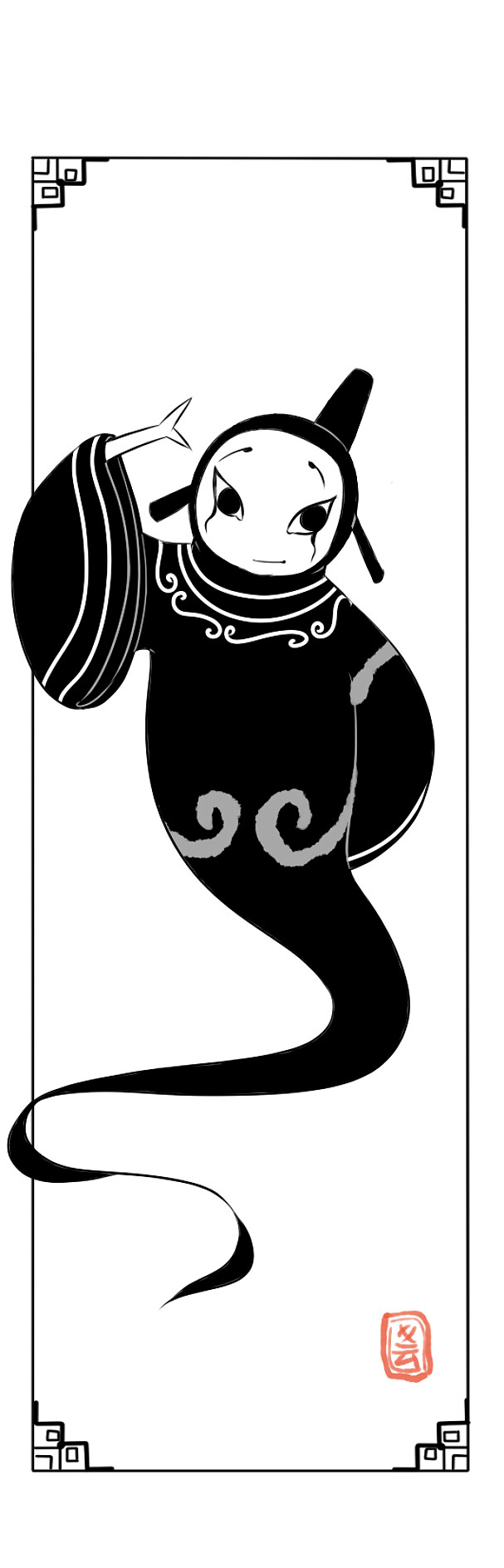 大圣归来同人主题书签之混沌（图ZNDUzNDczNTI=） - 单幅漫画 - 站酷设计师呓凌枫原创素材 - 站酷ZCOOL