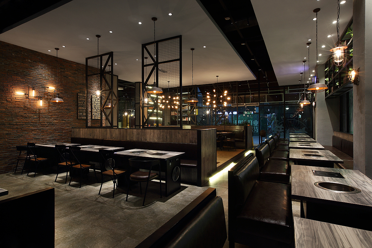 餐饮空间设计·赤烧100-烧烤店（图ZNjkwODYxNjg=） - 家装设计 - 站酷设计师华空间设计原创素材 - 站酷ZCOOL