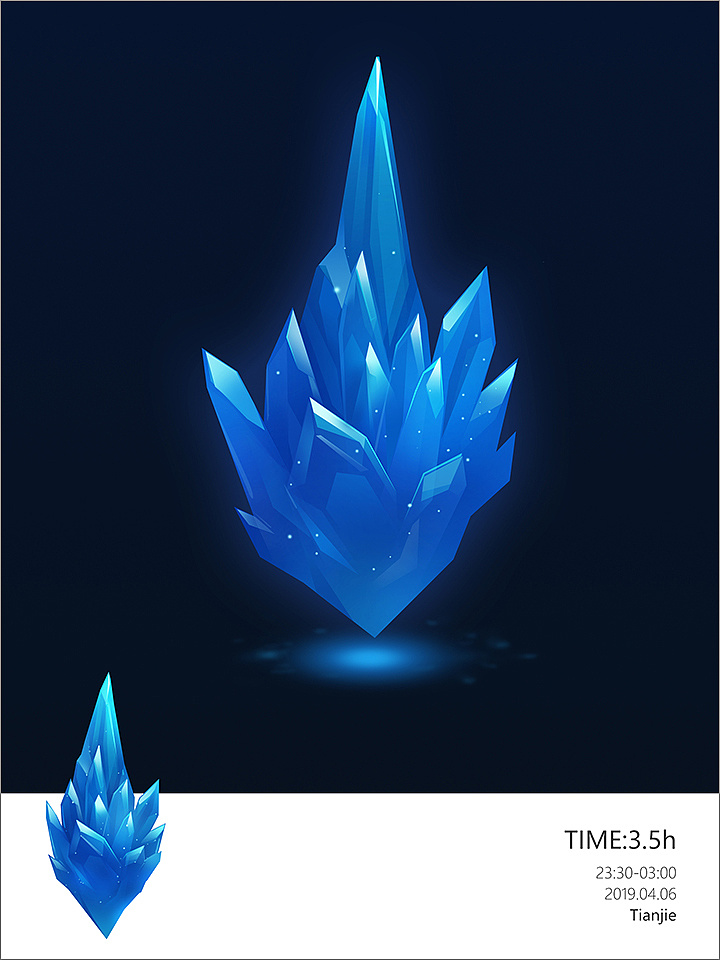 宝石材质练习(临摹 微创)|插画|游戏原画|方向向何方 - 原创作品